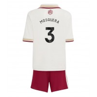 Stroje piłkarskie Arsenal Cristhian Mosquera #3 Koszulka Trzeciej dla dzieci 2025-26 Krótki Rękaw (+ szorty)